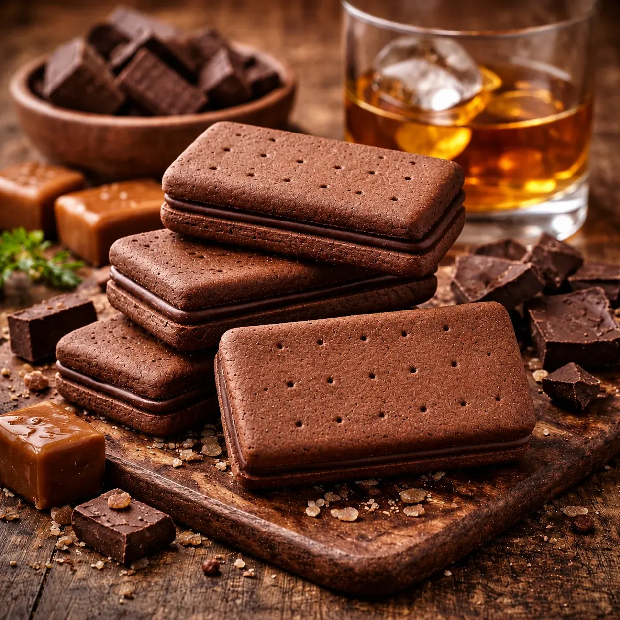 Chocolate cream biscuit flavor